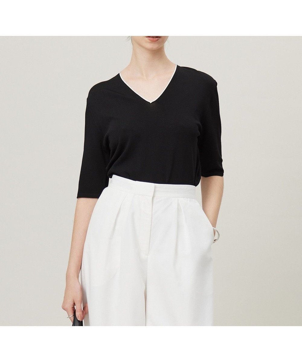 【アイシービー/iCB】の【洗える】シンセティックハイゲージ 半袖ニット インテリア・キッズ・メンズ・レディースファッション・服の通販 founy(ファニー) ファッション Fashion レディースファッション Fashion for Women トップス・カットソー Cut & Sew Tops ニット Knit Tops & Sweaters アンサンブル Ensemble Set インナー Innerwear 春 Spring 洗える Machine Washable カーディガン Cardigan, Knitwear シンプル Simple, Minimal ジャケット Jacket, Outerwear ストレート Straight, Straight Cut スリーブ Sleeve, Long Sleeve / Short Sleeve セーター Sweater, Knitwear ベーシック Basic, Essential 半袖 Short Sleeve, Half Sleeve ロング Long, Long-Length S/S・春夏 SS, Spring/Summer, Warm Season おすすめ Recommended / Our Picks 夏 Summer エレガント 上品 Elegant 2025年 2025 2025春夏・S/S Spring/Summer 2025 SS25 ブラック系|ID: prp329100004426748 ipo3291000000033650428