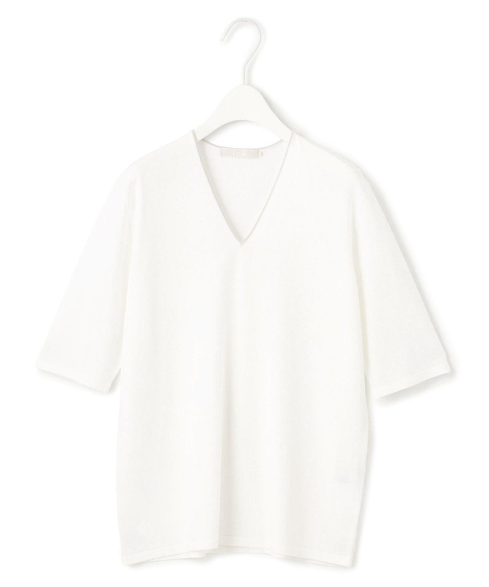 【アイシービー/iCB】の【洗える】シンセティックハイゲージ 半袖ニット インテリア・キッズ・メンズ・レディースファッション・服の通販 founy(ファニー) ファッション Fashion レディースファッション Fashion for Women トップス・カットソー Cut & Sew Tops ニット Knit Tops & Sweaters アンサンブル Ensemble Set インナー Innerwear 春 Spring 洗える Machine Washable カーディガン Cardigan, Knitwear シンプル Simple, Minimal ジャケット Jacket, Outerwear ストレート Straight, Straight Cut スリーブ Sleeve, Long Sleeve / Short Sleeve セーター Sweater, Knitwear ベーシック Basic, Essential 半袖 Short Sleeve, Half Sleeve ロング Long, Long-Length S/S・春夏 SS, Spring/Summer, Warm Season おすすめ Recommended / Our Picks 夏 Summer エレガント 上品 Elegant 2025年 2025 2025春夏・S/S Spring/Summer 2025 SS25 オフホワイト系|ID: prp329100004426748 ipo3291000000033650431