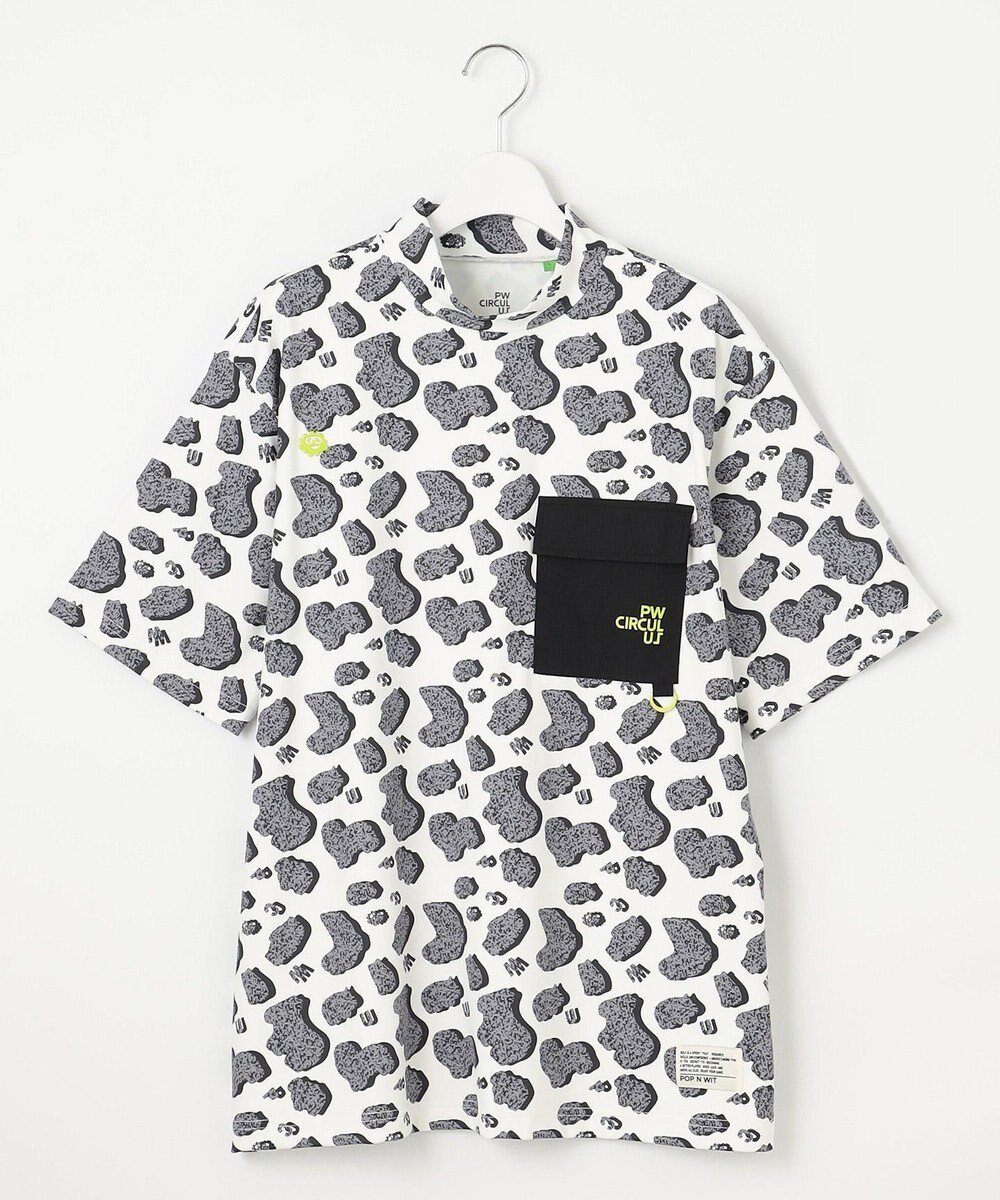【ピーダブリュサーキュラス/PW CIRCULUS / MEN】の【UV遮蔽率99.5% UVカット/速乾/ストレッチ】【MEN】アニマルドットポケットモックT インテリア・キッズ・メンズ・レディースファッション・服の通販 founy(ファニー) 　ファッション　Fashion　メンズファッション　MEN　トップス・カットソー　Tops/Tshirt/Men　シャツ　Shirts　アウトドア　Outdoor　アニマル　Animal　春　Spring　カットソー　Cut And Sew　軽量　Lightweight　ストレッチ　Stretch　人気　Popularity　プリント　Print　ポケット　Pocket　モックネック　Mock Neck　S/S・春夏　Ss・Spring/Summer　夏　Summer　ゴルフ　Golf　ブラック系5|ID: prp329100004427364 ipo3291000000032197309