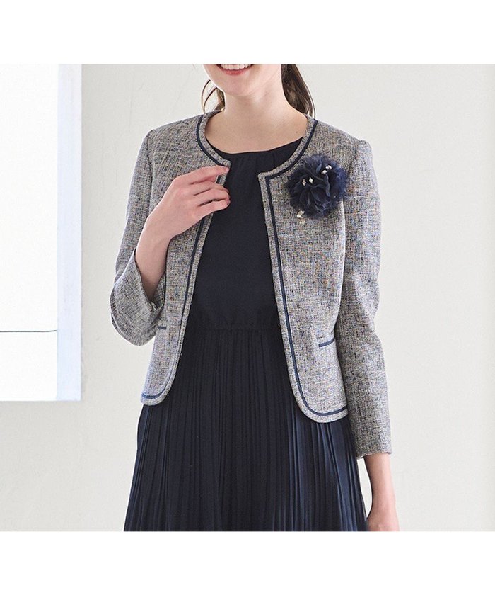 【エニィ スィス/any SiS】のミニライトボーダー ジャケット インテリア・キッズ・メンズ・レディースファッション・服の通販 founy(ファニー) https://founy.com/ ファッション Fashion レディースファッション WOMEN アウター Coat Outerwear ジャケット Jackets ノーカラージャケット No Collar Leather Jackets エレガント 上品 Elegant シンプル Simple ジャケット Jacket スリット Slit セレモニー Ceremony ダウン Down ツイード Tweed ミックス Mix 夏 Summer S/S・春夏 Ss・Spring/Summer A/W・秋冬 Aw・Autumn/Winter・Fw・Fall-Winter ビジネス 仕事 通勤 Business |ID: prp329100004427584 ipo3291000000031969853