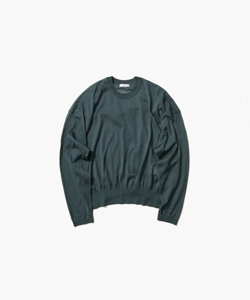 【エイトン/ATON】のCOMPACT COTTON クルーネックセーター インテリア・キッズ・メンズ・レディースファッション・服の通販 founy(ファニー) 　ファッション　Fashion　レディースファッション　WOMEN　トップス・カットソー　Tops/Tshirt　ニット　Knit Tops　春　Spring　シルク　Silk　ジャージー　Jersey　セーター　Sweater　ボトム　Bottom　ラグジュアリー　Luxury　リネン　Linen　リラックス　Relax　ワイド　Wide　S/S・春夏　Ss・Spring/Summer　NEW・新作・新着・新入荷　New Arrivals　夏　Summer　GREEN|ID: prp329100004428079 ipo3291000000030922849