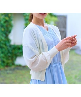 【フェルゥ/Feroux】の【洗える】シアーニット カーディガン 人気、トレンドファッション・服の通販 founy(ファニー) ファッション Fashion レディースファッション WOMEN トップス・カットソー Tops/Tshirt ニット Knit Tops カーディガン Cardigans オレンジ Orange カーディガン Cardigan パープル Purple ベーシック Basic 今季 This Season 夏 Summer 春 Spring S/S・春夏 Ss・Spring/Summer 洗える Washable |ID:prp329100004428086
