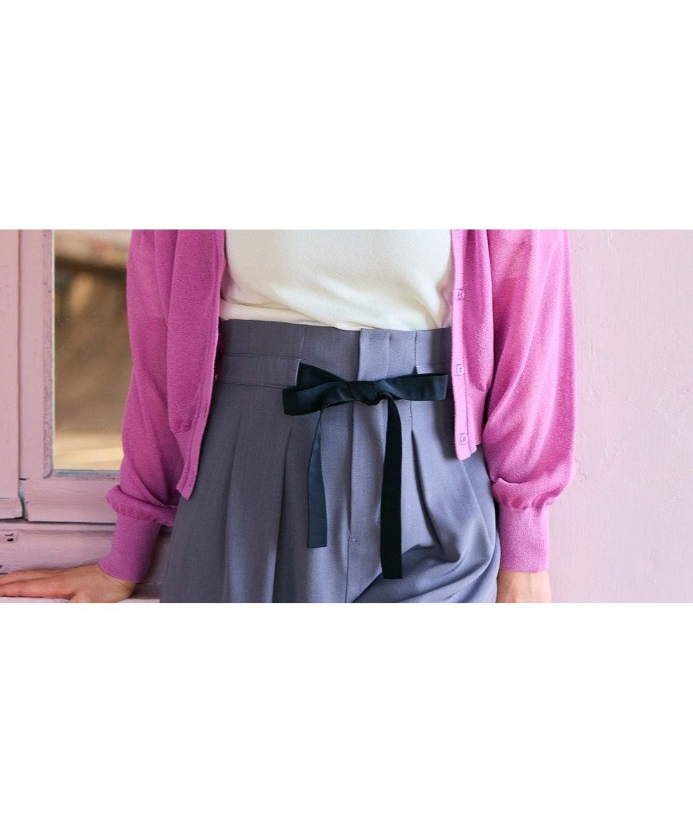 【フェルゥ/Feroux】の【洗える】シアーニット カーディガン インテリア・キッズ・メンズ・レディースファッション・服の通販 founy(ファニー) 　ファッション　Fashion　レディースファッション　Ladies' Fashion Online　トップス・カットソー　Tops/Tshirt　ニット　Knit Tops　カーディガン　Cardigans　オレンジ　Orange　カーディガン　Cardigan　パープル　Purple　ベーシック　Basic　今季　This Season　夏　Summer　春　Spring　S/S・春夏　Ss・Spring/Summer　洗える　Washable　ライラック系|ID: prp329100004428086 ipo3291000000032635317