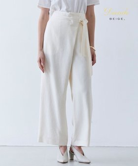 【ベイジ,/BEIGE,】の【洗える】CAROLE / リネンライクラップワイドパンツ 人気、トレンドファッション・服の通販 founy(ファニー) ファッション Fashion レディースファッション WOMEN パンツ Pants アシンメトリー Asymmetry 春 Spring 洗える Washable ジャケット Jacket ストレッチ Stretch セットアップ Set Up ラップ Wrap ワイド Wide S/S・春夏 Ss・Spring/Summer 夏 Summer エレガント 上品 Elegant ビジネス 仕事 通勤 Business |ID:prp329100004428092