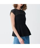 【アンクレイヴ/uncrave】の【防シワ・洗濯機洗い可】ウォッシャブルダブルクロス ビスチェブラウス(フレンチスリーブ) ブラック|ID: prp329100004428124 ipo3291000000031148479