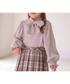 【エニファム/any FAM / KIDS】のリボン ボウタイ付き カットソー ピンクベージュ|ID: prp329100004428688 ipo3291000000031987741