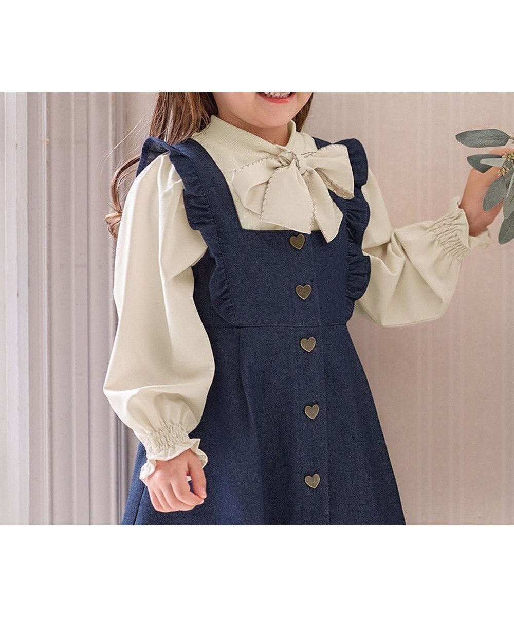 【エニファム/any FAM / KIDS】のリボン ボウタイ付き カットソー インテリア・キッズ・メンズ・レディースファッション・服の通販 founy(ファニー) 　ファッション　Fashion　キッズファッション　KIDS Children’s Clothing　トップス・カットソー　Tops/Tees/Kids　インナー　Inner　カットソー　Cut And Sew　スタンド　Stand　スリーブ　Sleeve　ポケット　Pocket　リボン　Ribbon　再入荷　Restock/Back In Stock/Re Arrival　秋　Autumn/Fall　A/W・秋冬　Aw・Autumn/Winter・Fw・Fall-Winter　エクリュ|ID: prp329100004428688 ipo3291000000032685582