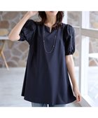 【ティアクラッセ/Tiaclasse】の【2TYPE/総レース・袖レース】パンチングレースパフスリーブチュニックブラウス 人気、トレンドファッション・服の通販 founy(ファニー) ファッション Fashion レディースファッション Fashion for Women トップス・カットソー Cut & Sew Tops シャツ・ブラウス・オフィスカジュアル Elegant Blouses & Button-Ups シンプル Simple, Minimal チュニック Tunic, Long Top レース Lace, Lace Fabric 夏 Summer 春 Spring S/S・春夏 SS, Spring/Summer, Warm Season thumbnail Bネイビー(袖のみレース)|ID: prp329100004428829 ipo3291000000031989874