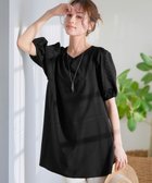 【ティアクラッセ/Tiaclasse】の【2TYPE/総レース・袖レース】パンチングレースパフスリーブチュニックブラウス 人気、トレンドファッション・服の通販 founy(ファニー) ファッション Fashion レディースファッション Fashion for Women トップス・カットソー Cut & Sew Tops シャツ・ブラウス・オフィスカジュアル Elegant Blouses & Button-Ups シンプル Simple, Minimal チュニック Tunic, Long Top レース Lace, Lace Fabric 夏 Summer 春 Spring S/S・春夏 SS, Spring/Summer, Warm Season thumbnail Bブラック(袖のみレース)|ID: prp329100004428829 ipo3291000000031989879