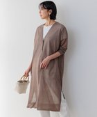 【23区/NIJYUSANKU】の【洗える】シャイニーシアー ニット ロングカーディガン ブラウン系|ID: prp329100004428866 ipo3291000000031988648