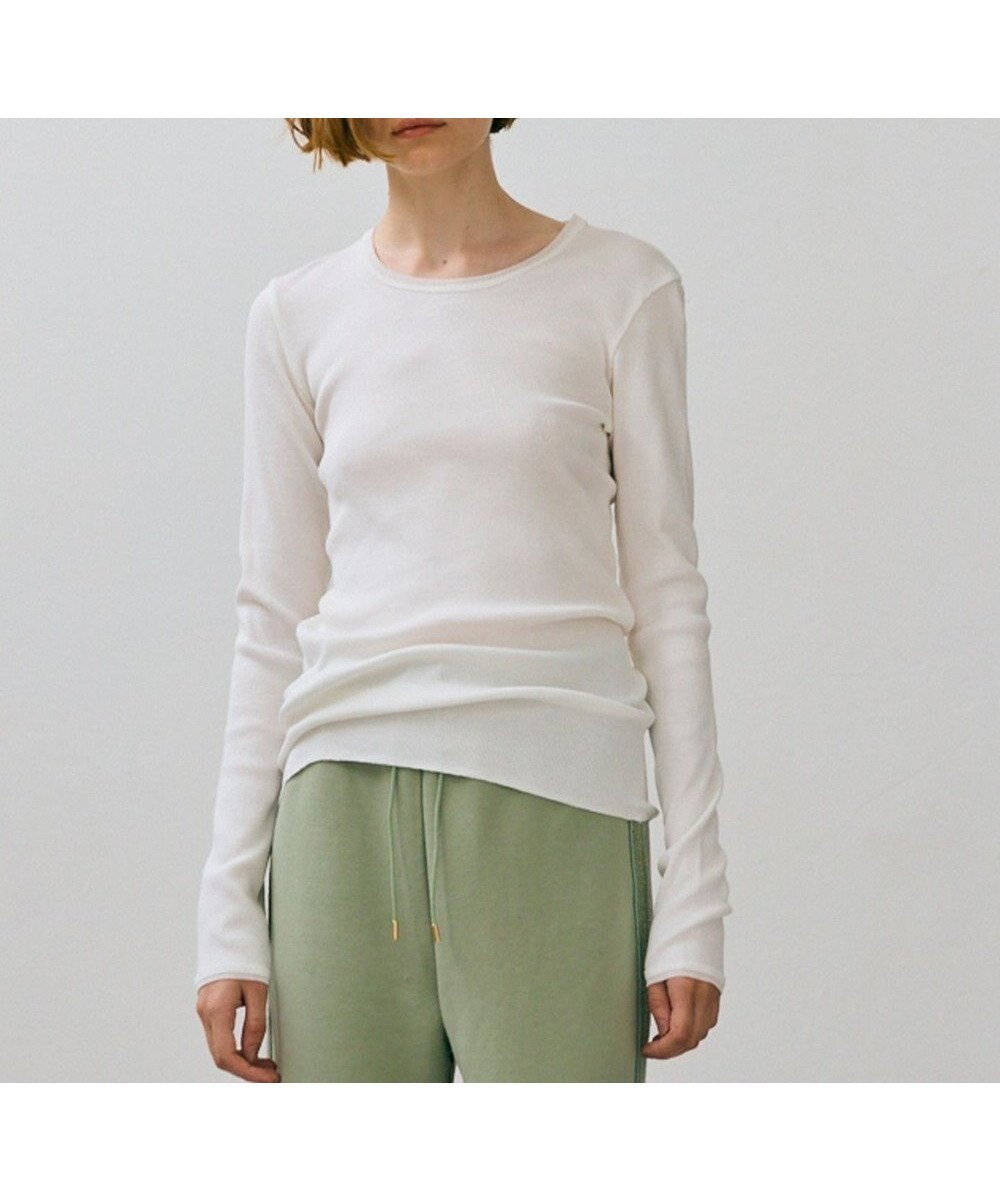 【ベイジ,/BEIGE,】の【BEIGE,ecru/WEB限定・洗える】RIB TOPS / コットンシルクロングスリーブトップス 人気、トレンドファッション・服の通販 founy(ファニー) 　ファッション　Fashion　レディースファッション　WOMEN　トップス・カットソー　Tops/Tshirt　シャツ/ブラウス　Shirts/Blouses　ロング / Tシャツ　T-Shirts　カットソー　Cut and Sewn　カットソー　Cut And Sew　夏　Summer　S/S・春夏　Ss・Spring/Summer　洗える　Washable　A/W・秋冬　Aw・Autumn/Winter・Fw・Fall-Winter　 other-1|ID: prp329100004428989 ipo3291000000031850352