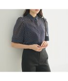 【ハッシュニュアンス/#Newans】の【ANSWER for シティライフ】ドットデザインシアーシャツ 人気、トレンドファッション・服の通販 founy(ファニー) ファッション Fashion レディースファッション WOMEN トップス・カットソー Tops/Tshirt シャツ/ブラウス Shirts/Blouses コンパクト Compact シアー Sheer スマート Smart スリーブ Sleeve ドット Dot エレガント 上品 Elegant 夏 Summer 定番 Standard 春 Spring S/S・春夏 Ss・Spring/Summer thumbnail ネイビー系×ホワイト系ドット|ID: prp329100004429141 ipo3291000000030930736