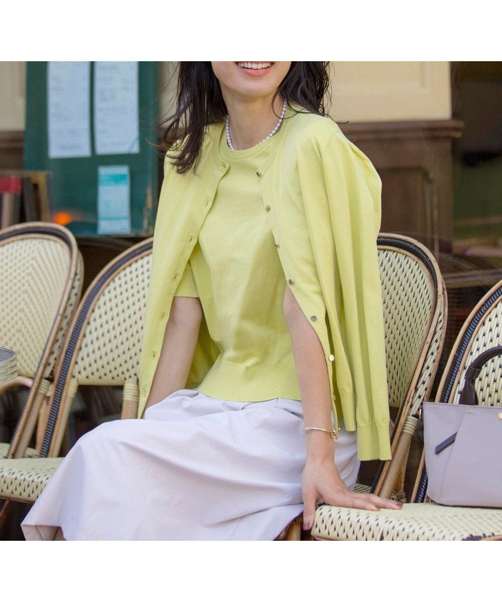 【ジェイ プレス/J.PRESS】の【洗える】BASIC HT-COTTON クルーネック カーディガン インテリア・キッズ・メンズ・レディースファッション・服の通販 founy(ファニー) 　ファッション　Fashion　レディースファッション　WOMEN　トップス・カットソー　Tops/Tshirt　カーディガン　Cardigans　イタリア　Italy　インド　India　春　Spring　洗える　Washable　カーディガン　Cardigan　ベーシック　Basic　ボーダー　Border　メタル　Metal　無地　Plain Color　ラベンダー　Lavender　S/S・春夏　Ss・Spring/Summer　おすすめ　Recommend　夏　Summer　ピスタチオ系|ID: prp329100004429189 ipo3291000000031122139