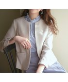 【エニィ スィス/any SiS】の【洗える】ドビーライト ジャケット 人気、トレンドファッション・服の通販 founy(ファニー) ファッション Fashion レディースファッション WOMEN アウター Coat Outerwear ジャケット Jackets ノーカラージャケット No Collar Leather Jackets コンパクト Compact ジャケット Jacket ストレッチ Stretch スリット Slit トリミング Trimming フロント Front ペプラム Peplum ポケット Pocket 夏 Summer 春 Spring S/S・春夏 Ss・Spring/Summer 洗える Washable ビジネス 仕事 通勤 Business thumbnail ベージュ|ID: prp329100004429280 ipo3291000000030931963