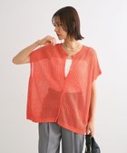 【グリーンパークス/Green Parks】の透かし柄ポンチョニットカーディガン Orange|ID: prp329100004429731 ipo3291000000031951253