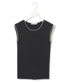 【アイシービー/iCB】の【一部追加予約・洗える】オーガニックコットンリブ ノースリーブニット ブラック×クリームブラウン配色系|ID: prp329100004429752 ipo3291000000032601206