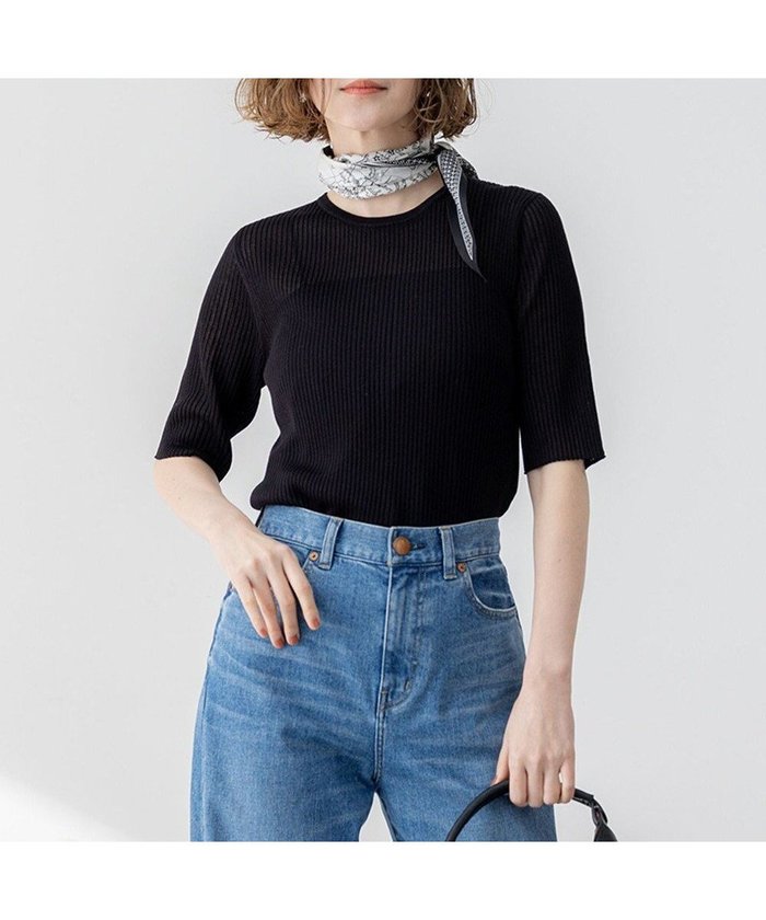 【23区/NIJYUSANKU】の【洗える】シャイニーシアー リブ ニット インテリア・キッズ・メンズ・レディースファッション・服の通販 founy(ファニー) https://founy.com/ ファッション Fashion レディースファッション Fashion for Women トップス・カットソー Cut & Sew Tops ニット Knit Tops & Sweaters 春 Spring 洗える Machine Washable コンパクト Compact, Small Size シアー Sheer, See-Through シンプル Simple, Minimal セーター Sweater, Knitwear 人気 Popular, Best Seller ベーシック Basic, Essential ラウンド Round, Round Neck リブニット Rib Knit, Ribbed Knit S/S・春夏 SS, Spring/Summer, Warm Season 夏 Summer 旅行 Travel エレガント 上品 Elegant 2025年 2025 2025春夏・S/S Spring/Summer 2025 SS25 |ID: prp329100004429801 ipo3291000000033567524