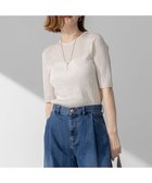 【23区/NIJYUSANKU】の【洗える】シャイニーシアー リブ ニット アイボリー系|ID: prp329100004429801 ipo3291000000033567527