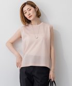 【23区/NIJYUSANKU】の【新色追加/洗える】シャイニーシアー ノースリーブ ニット ピンク系|ID: prp329100004429805 ipo3291000000032202208