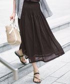 【23区/NIJYUSANKU】の【洗える】シャイニーシアーニット フレア スカート ダークブラウン系|ID: prp329100004429806 ipo3291000000035695372