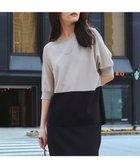 【23区/NIJYUSANKU】の【洗える】レーヨンポリエステルストレッチ ドルマン ニット ベージュ×ブラック|ID: prp329100004429807 ipo3291000000032758048