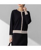 【23区/NIJYUSANKU】の【洗える】レーヨンポリエステルストレッチ カーディガン ブラック×ベージュ|ID: prp329100004429814 ipo3291000000034270651