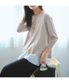 【23区/NIJYUSANKU】の【洗える】レーヨンポリエステルストレッチ シャツコンビ ニット ベージュ系|ID:prp329100004429818