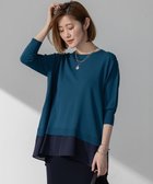 【23区/NIJYUSANKU】の【洗える】レーヨンポリエステルストレッチ シャツコンビ ニット ダークブルー系|ID: prp329100004429818 ipo3291000000032758005