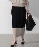 【23区/NIJYUSANKU】の【WEB 一部店舗限定/洗える】レーヨンポリエステルストレッチ タイト スカート ブラック×ベージュ|ID: prp329100004429823 ipo3291000000030936711