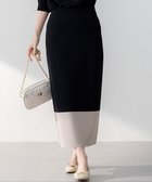 【23区/NIJYUSANKU】の【WEB 一部店舗限定/洗える】レーヨンポリエステルストレッチ タイト スカート ブラック×ベージュ|ID: prp329100004429823 ipo3291000000034244632