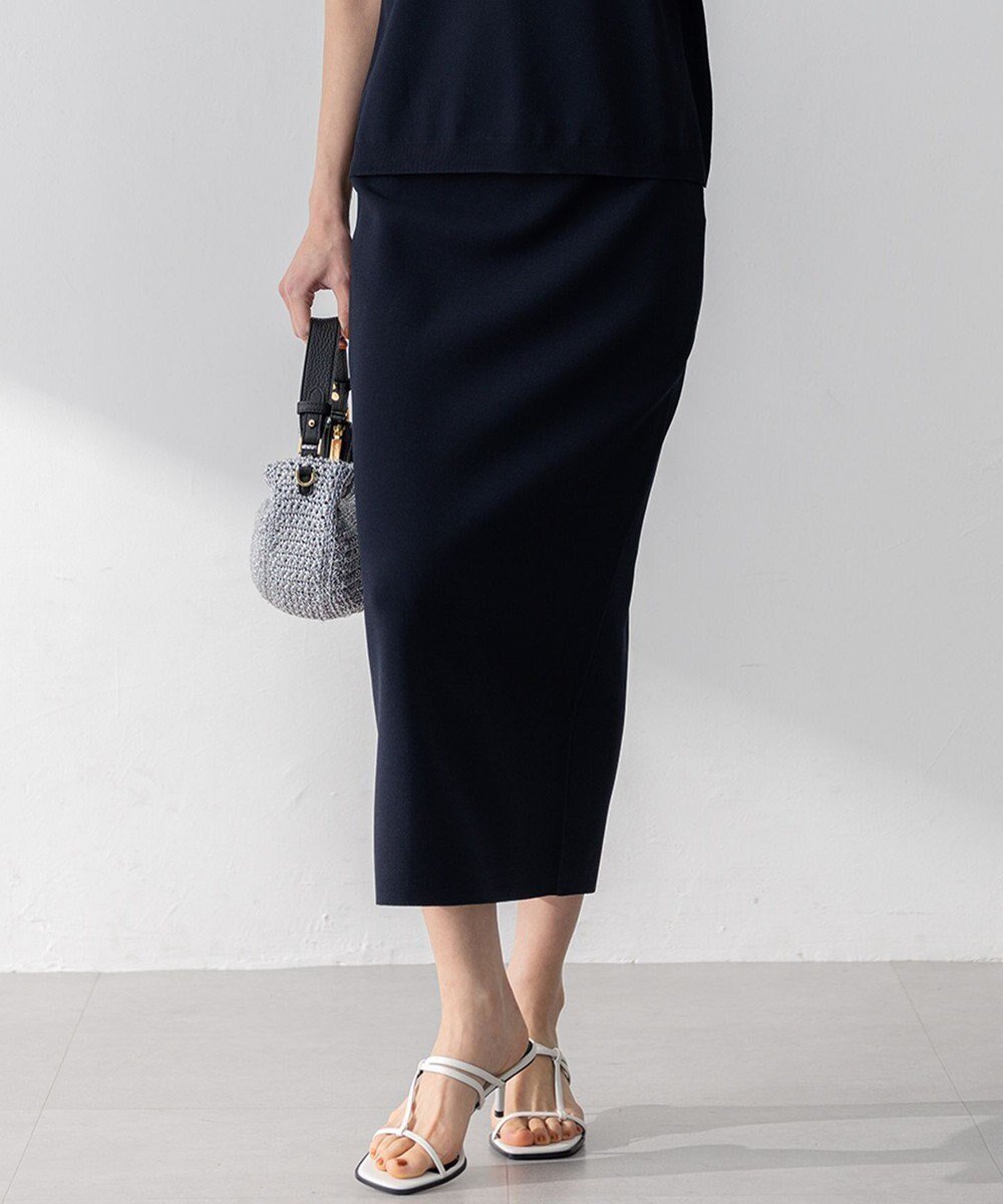 【23区/NIJYUSANKU】の【WEB 一部店舗限定/洗える】レーヨンポリエステルストレッチ タイト スカート インテリア・キッズ・メンズ・レディースファッション・服の通販 founy(ファニー) 　ファッション　Fashion　レディースファッション　Fashion for Women　スカート　Skirts　春　Spring　洗える　Machine Washable　シンプル　Simple, Minimal　ストレッチ　Stretch, Stretchy Fabric　セットアップ　Set-Up, Coordinated Outfit　タイトスカート　Pencil Skirt, Tight Skirt　定番　Standard, Basic Item　人気　Popular, Best Seller　ブロック　Block, Solid Block Pattern　ベーシック　Basic, Essential　無地　Plain, Solid Color　レギュラー　Regular, Standard Fit　S/S・春夏　SS, Spring/Summer, Warm Season　おすすめ　Recommended / Our Picks　夏　Summer　エレガント 上品　Elegant　2025年　2025　2025春夏・S/S　Spring/Summer 2025 SS25　ネイビー系|ID: prp329100004429823 ipo3291000000034244634