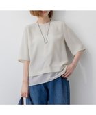 【23区/NIJYUSANKU】の【吸水速乾/UVカット/接触冷感】ストレッチジョーゼット シアーコンビ カットソー ベージュ系|ID: prp329100004429826 ipo3291000000032202213