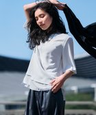【23区/NIJYUSANKU】の【吸水速乾/UVカット/接触冷感】ストレッチジョーゼット シアーコンビ カットソー ホワイト系|ID: prp329100004429826 ipo3291000000032459463