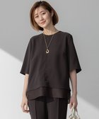 【23区/NIJYUSANKU】の【吸水速乾/UVカット/接触冷感】ストレッチジョーゼット シアーコンビ カットソー 人気、トレンドファッション・服の通販 founy(ファニー) ファッション Fashion レディースファッション Fashion for Women トップス・カットソー Cut & Sew Tops シャツ・ブラウス・オフィスカジュアル Elegant Blouses & Button-Ups ロングTシャツ・Tシャツ Longline T-Shirts & Tees カットソー・ベーシックTシャツ Cut-and-Sewn Tops / Stretch Tees & Basics インナー Innerwear エレガント 上品 Elegant 春 Spring カットソー Cut and Sewn Top 吸水 Absorbent, Quick-Dry シアー Sheer, See-Through シンプル Simple, Minimal ジャケット Jacket, Outerwear ジョーゼット Georgette, Semi-Sheer Fabric ストレッチ Stretch, Stretchy Fabric セットアップ Set-Up, Coordinated Outfit センター Center, Center Line リラックス Relax, Relaxed Fit ワイド Wide, Wide Fit S/S・春夏 SS, Spring/Summer, Warm Season おすすめ Recommended / Our Picks 夏 Summer ビジネス 仕事 通勤 Business / Work / Commuting 2025年 2025 2025春夏・S/S Spring/Summer 2025 SS25 thumbnail ダークブラウン系|ID: prp329100004429826 ipo3291000000033451861