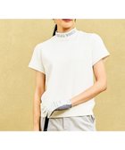 【23区 ゴルフ/NIJYUSANKU GOLF】の【WOMEN】【吸水速乾/UVケア】上品エレガントな1枚で着映えるロゴリブモックネック 人気、トレンドファッション・服の通販 founy(ファニー) ファッション Fashion レディースファッション WOMEN トップス・カットソー Tops/Tshirt パーカ Sweats スウェット Sweat エレガント 上品 Elegant 春 Spring 今季 This Season 吸水 Water Absorption サークル Circle ショート Short スウェット Sweat ストレッチ Stretch スリム Slim トライアングル Triangle 定番 Standard S/S・春夏 Ss・Spring/Summer NEW・新作・新着・新入荷 New Arrivals 夏 Summer ゴルフ Golf thumbnail ホワイト系|ID: prp329100004429849 ipo3291000000030936857