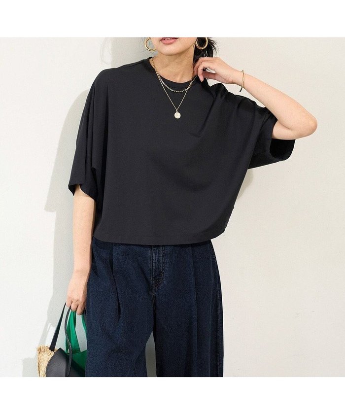 【アンフィーロ 自由区/UNFILO】の【ストレッチ/UVケア】BEAUTY FORM-T ドルマンTシャツ インテリア・キッズ・メンズ・レディースファッション・服の通販 founy(ファニー) https://founy.com/ ファッション Fashion レディースファッション Fashion for Women トップス・カットソー Cut & Sew Tops シャツ・ブラウス・オフィスカジュアル Elegant Blouses & Button-Ups ロングTシャツ・Tシャツ Longline T-Shirts & Tees カットソー・ベーシックTシャツ Cut-and-Sewn Tops / Stretch Tees & Basics 春 Spring 洗える Machine Washable カットソー Cut and Sewn Top クロップド Cropped, Short Length ストレッチ Stretch, Stretchy Fabric トレンド Trend, Trending Now フォルム Silhouette, Form ワイド Wide, Wide Fit S/S・春夏 SS, Spring/Summer, Warm Season 夏 Summer |ID: prp329100004429871 ipo3291000000032372896