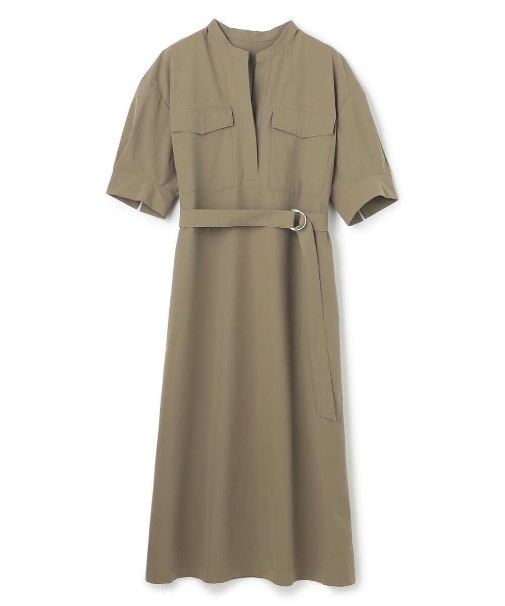 【アンフィーロ 自由区/UNFILO】のFINE MOVE サッシュワンピース インテリア・キッズ・メンズ・レディースファッション・服の通販 founy(ファニー) 　ファッション　Fashion　レディースファッション　Fashion for Women　ワンピース　Dresses　春　Spring　洗える　Machine Washable　軽量　Lightweight, Ultra Light　ストレッチ　Stretch, Stretchy Fabric　スリーブ　Sleeve, Long Sleeve / Short Sleeve　タフタ　Taffeta, Structured Fabric　トレンド　Trend, Trending Now　ペチコート　Petticoat, Underskirt　リラックス　Relax, Relaxed Fit　S/S・春夏　SS, Spring/Summer, Warm Season　夏　Summer　カーキ|ID: prp329100004429876 ipo3291000000035724502