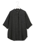 【アイシービー/iCB】の【人気のため新色追加・接触冷感・UVケア・速乾・洗える】BackSatinAmunzen 5分袖バンドカラーブラウス ゼブラ[チャコール]柄系|ID: prp329100004429886 ipo3291000000032358019
