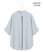 【アイシービー/iCB】の【人気のため新色追加・接触冷感・UVケア・速乾・洗える】BackSatinAmunzen 5分袖バンドカラーブラウス 人気、トレンドファッション・服の通販 founy(ファニー) ファッション Fashion レディースファッション Fashion for Women トップス・カットソー Cut & Sew Tops シャツ・ブラウス・オフィスカジュアル Elegant Blouses & Button-Ups 春 Spring 洗える Machine Washable サテン Satin, Glossy Fabric 人気 Popular, Best Seller ハイネック High Neck, Mock Neck プリント Print, Printed Pattern ワーク Workwear, Utility Style S/S・春夏 SS, Spring/Summer, Warm Season 新作・新入荷 New Arrivals / New In 夏 Summer 2025年 2025 2025春夏・S/S Spring/Summer 2025 SS25 thumbnail サックスグレー系[WEB限定]|ID: prp329100004429886 ipo3291000000032750329