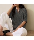 【アイシービー/iCB】の【人気のため新色追加・WEB限定・接触冷感・UVケア・速乾・洗える】BackSatinAmunzen 5分袖キーネックブラウス ブラック柄系|ID: prp329100004429890 ipo3291000000031708879
