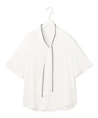 【アイシービー/iCB】の【人気のため新色追加・接触冷感・UVケア・洗える】BackSatinAmunzen 5分袖配色ボウタイブラウス 人気、トレンドファッション・服の通販 founy(ファニー) ファッション Fashion レディースファッション WOMEN トップス・カットソー Tops/Tshirt シャツ/ブラウス Shirts/Blouses インナー Inner 春 Spring 洗える Washable サテン Satin ジャケット Jacket トリミング Trimming 人気 Popularity ハイネック High Neck プリント Print S/S・春夏 Ss・Spring/Summer 夏 Summer エレガント 上品 Elegant 2025年 2025 2025春夏・S/S Ss,Spring/Summer,2025 thumbnail オフホワイト系|ID: prp329100004429894 ipo3291000000032297206