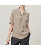 【アイシービー/iCB】の【人気のため新色追加・接触冷感・UVケア・洗える】BackSatinAmunzen 5分袖配色ボウタイブラウス 人気、トレンドファッション・服の通販 founy(ファニー) ファッション Fashion レディースファッション Fashion for Women トップス・カットソー Cut & Sew Tops シャツ・ブラウス・オフィスカジュアル Elegant Blouses & Button-Ups インナー Innerwear 春 Spring 洗える Machine Washable サテン Satin, Glossy Fabric ジャケット Jacket, Outerwear トリミング Trimming, Decorative Edge 人気 Popular, Best Seller ハイネック High Neck, Mock Neck プリント Print, Printed Pattern S/S・春夏 SS, Spring/Summer, Warm Season 夏 Summer エレガント 上品 Elegant 2025年 2025 2025春夏・S/S Spring/Summer 2025 SS25 thumbnail クリームブラウン系|ID: prp329100004429894 ipo3291000000033350374