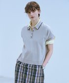 【ジェイ プレス/J.PRESS】の【洗える】DRY COTTON ニットポロ グレー×ネイビー系|ID: prp329100004429914 ipo3291000000031708428