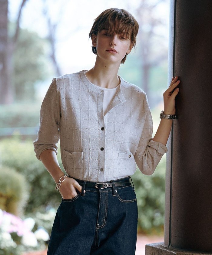 【ジェイ プレス/J.PRESS】の【洗える】WINDY JACKET ニット ジャケット インテリア・キッズ・メンズ・レディースファッション・服の通販 founy(ファニー) https://founy.com/ ファッション Fashion レディースファッション Ladies' Fashion Online アウター Coat Outerwear ジャケット Jackets おすすめ Recommend インナー Inner クラシカル Classical ジャケット Jacket セーター Sweater フランス France 夏 Summer 春 Spring S/S・春夏 Ss・Spring/Summer 洗える Washable 秋 Autumn/Fall 長袖 Long Sleeve |ID: prp329100004429917 ipo3291000000032663418