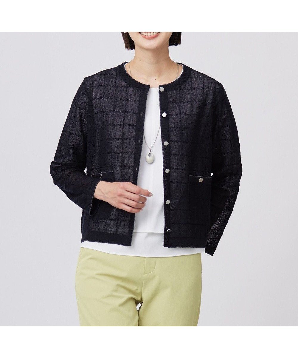 【ジェイ プレス/J.PRESS】の【洗える】WINDY JACKET ニット ジャケット インテリア・キッズ・メンズ・レディースファッション・服の通販 founy(ファニー) 　ファッション　Fashion　レディースファッション　Fashion for Women　アウター　Coat / Outerwear Collection　レディースジャケット・軽アウター　Jackets　おすすめ　Recommended / Our Picks　インナー　Innerwear　クラシカル　Classical, Vintage-Inspired　ジャケット　Jacket, Outerwear　セーター　Sweater, Knitwear　フランス　France, French　夏　Summer　春　Spring　S/S・春夏　SS, Spring/Summer, Warm Season　洗える　Machine Washable　秋　Autumn　長袖　Long Sleeve, Full Sleeve　ネイビー系|ID: prp329100004429917 ipo3291000000034296016