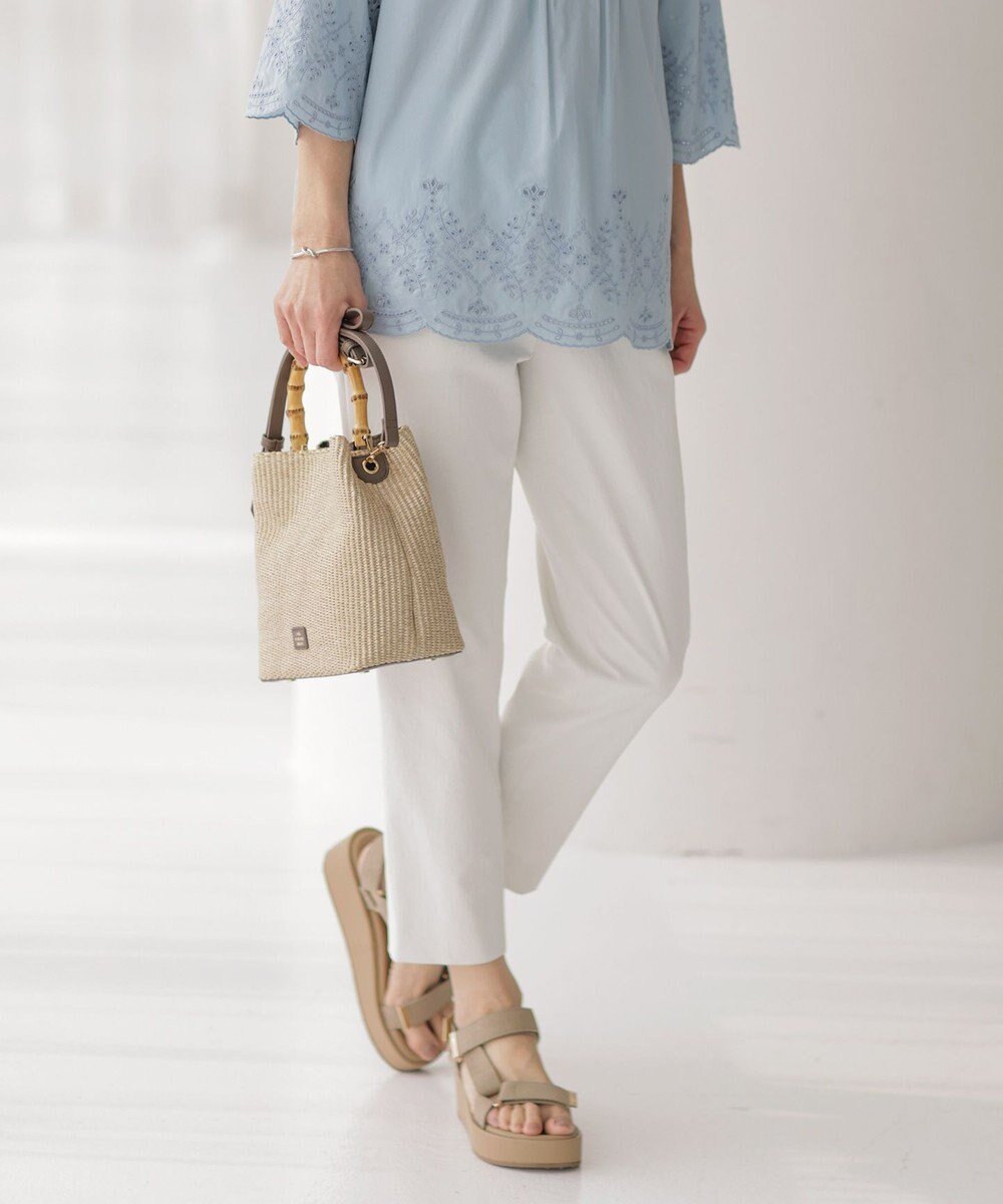 【ジェイ プレス/J.PRESS】の【洗える・接触冷感・UVケア・吸水速乾・防透け】麻シェルドライ テーパード パンツ インテリア・キッズ・メンズ・レディースファッション・服の通販 founy(ファニー)  ファッション Fashion レディースファッション Fashion for Women パンツ Pants & Trousers 春 Spring 洗える Machine Washable 吸水 Absorbent, Quick-Dry シンプル Simple, Minimal スリム Slim, Slim Fit テーパード Tapered, Tapered Pants S/S・春夏 SS, Spring/Summer, Warm Season 夏 Summer ナチュラル系|ID: prp329100004429925 ipo3291000000034296025