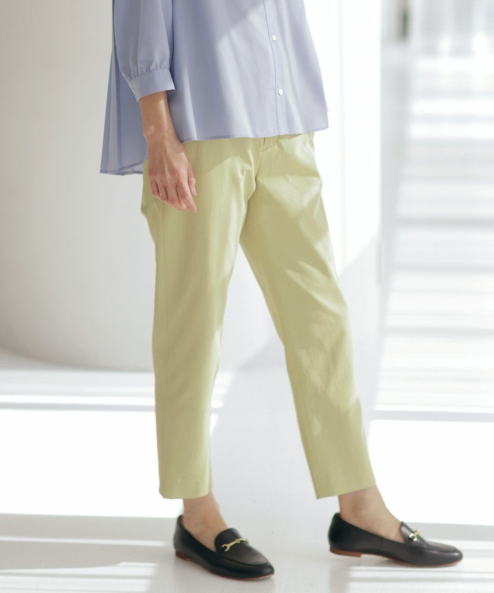 【ジェイ プレス/J.PRESS】の【洗える・接触冷感・UVケア・吸水速乾・防透け】麻シェルドライ テーパード パンツ インテリア・キッズ・メンズ・レディースファッション・服の通販 founy(ファニー)  ファッション Fashion レディースファッション Fashion for Women パンツ Pants & Trousers 春 Spring 洗える Machine Washable 吸水 Absorbent, Quick-Dry シンプル Simple, Minimal スリム Slim, Slim Fit テーパード Tapered, Tapered Pants S/S・春夏 SS, Spring/Summer, Warm Season 夏 Summer ピスタチオ系|ID: prp329100004429925 ipo3291000000034296026