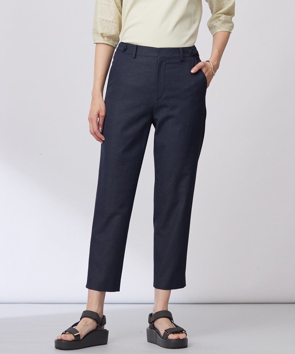 【ジェイ プレス/J.PRESS】の【洗える・接触冷感・UVケア・吸水速乾・防透け】麻シェルドライ テーパード パンツ インテリア・キッズ・メンズ・レディースファッション・服の通販 founy(ファニー)  ファッション Fashion レディースファッション Fashion for Women パンツ Pants & Trousers 春 Spring 洗える Machine Washable 吸水 Absorbent, Quick-Dry シンプル Simple, Minimal スリム Slim, Slim Fit テーパード Tapered, Tapered Pants S/S・春夏 SS, Spring/Summer, Warm Season 夏 Summer ネイビー系|ID: prp329100004429925 ipo3291000000034296027