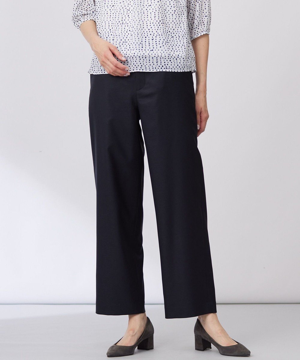 【ジェイ プレス/J.PRESS】の【セットアップ対応・洗える・UV加工・吸水速乾】OXIJEWELストレッチ ストレート パンツ インテリア・キッズ・メンズ・レディースファッション・服の通販 founy(ファニー) 　ファッション　Fashion　レディースファッション　Fashion for Women　セットアップ　Matching Sets　レディースパンツ・ボトムス　Pants & Trousers / Bottoms　ウォッシャブル　Machine Washable　春　Spring　洗える　Machine Washable　吸水　Absorbent, Quick-Dry　シンプル　Simple, Minimal　ストレッチ　Stretch, Stretchy Fabric　ストレート　Straight, Straight Cut　セットアップ　Set-Up, Coordinated Outfit　ドレープ　Drape, Draping Fabric　メランジ　Melange, Mixed Yarn　S/S・春夏　SS, Spring/Summer, Warm Season　夏　Summer　ビジネス 仕事 通勤　Business / Work / Commuting　ネイビー系|ID: prp329100004429933 ipo3291000000034295812