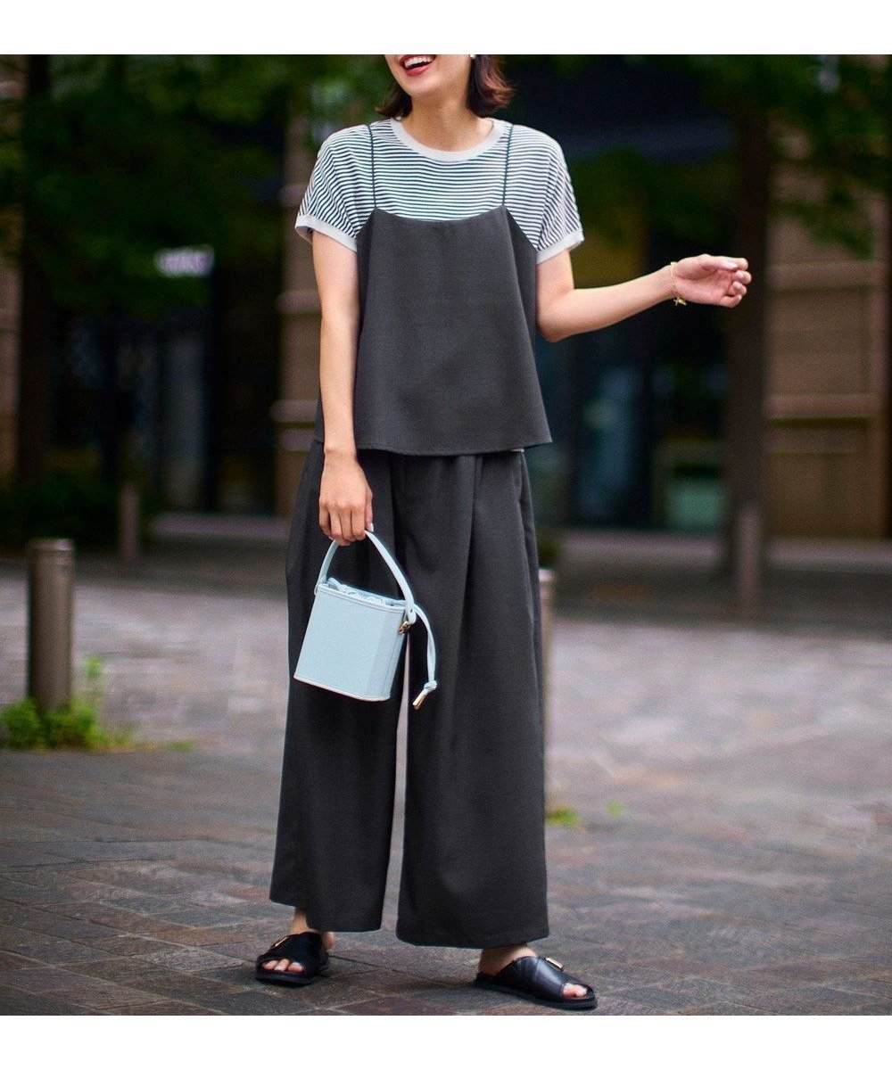 【エニー/ANY】の【2SET】テックリネンキャミソール×パンツセットアップ 人気、トレンドファッション・服の通販 founy(ファニー) 　ファッション　Fashion　レディースファッション　Fashion for Women　セットアップ　Matching Sets　レディースパンツ・ボトムス　Pants & Trousers / Bottoms　おすすめ　Recommended / Our Picks　インナー　Innerwear　キャミソール　Camisole, Spaghetti Strap Top　コンパクト　Compact, Small Size　セットアップ　Set-Up, Coordinated Outfit　ノースリーブ　Sleeveless, No-Sleeve　フレア　Flare, Flared　リネン　Linen, Linen Fabric　夏　Summer　春　Spring　S/S・春夏　SS, Spring/Summer, Warm Season　 other-1|ID: prp329100004429955 ipo3291000000033588485
